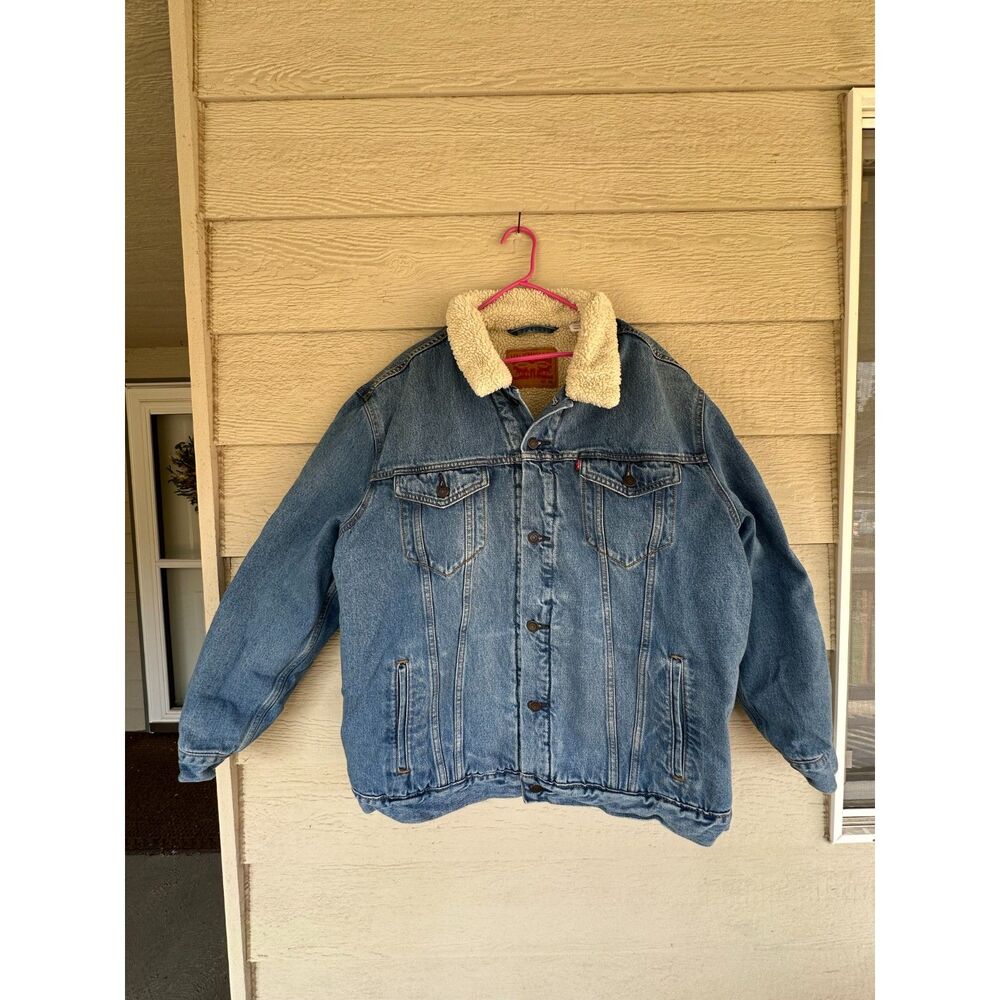 Levi's Sherpa Lined Denim Trucker Jacket Men's Size 3XL